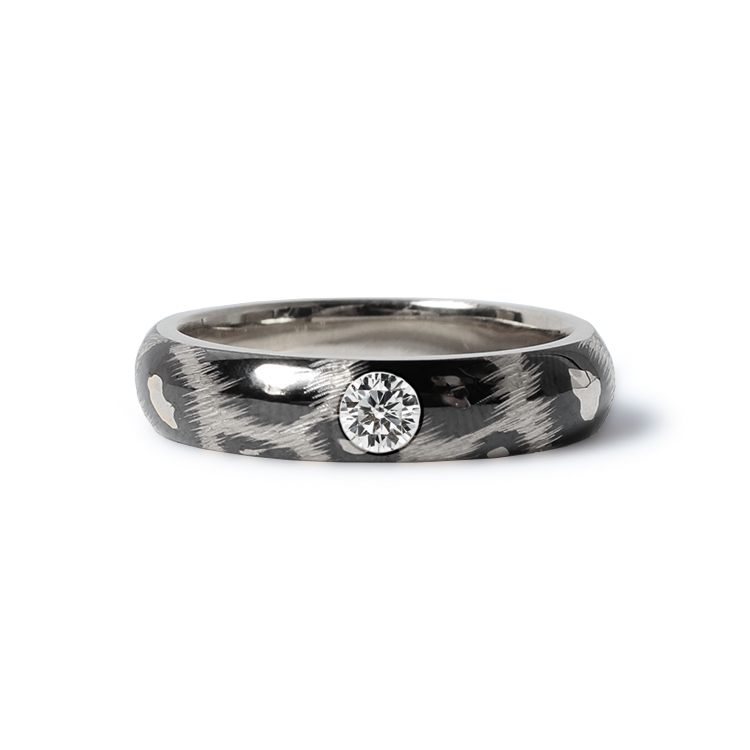 Selene Ring with Diamond SV925  4.5mm